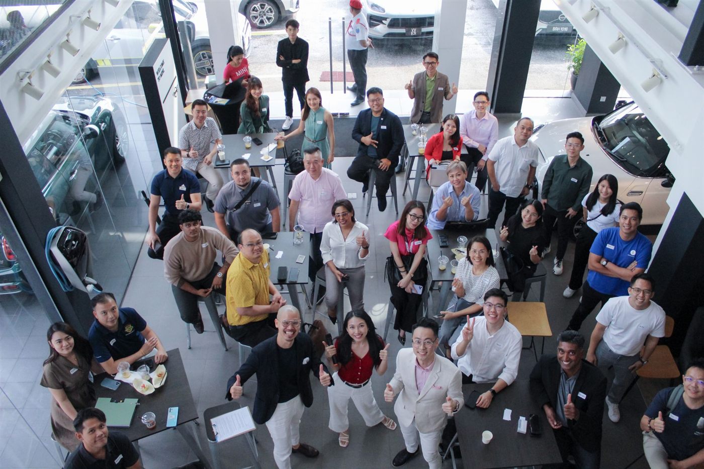 Business owners and leaders gathered at a MINI Bangsar brand collaboration event
